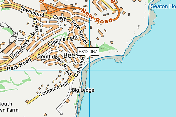 EX12 3BZ map - OS VectorMap District (Ordnance Survey)