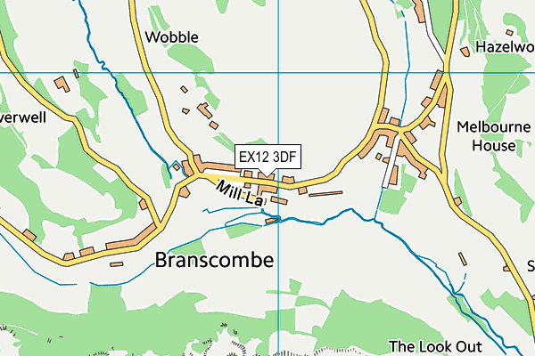 EX12 3DF map - OS VectorMap District (Ordnance Survey)