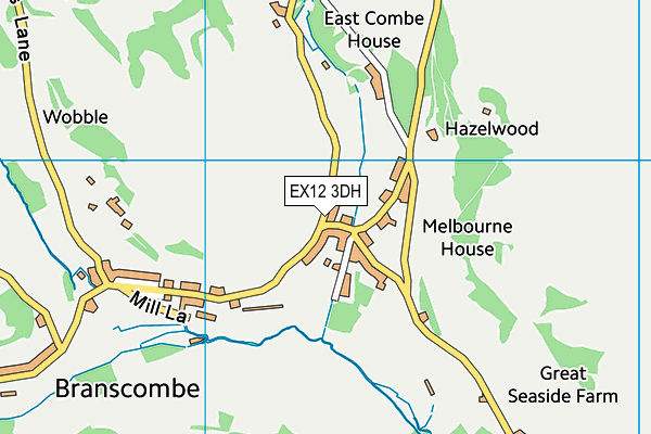 EX12 3DH map - OS VectorMap District (Ordnance Survey)