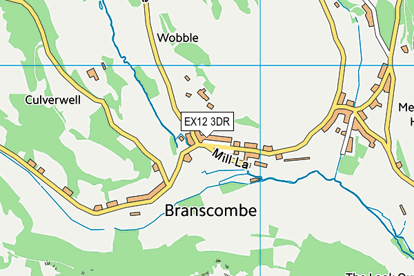 EX12 3DR map - OS VectorMap District (Ordnance Survey)