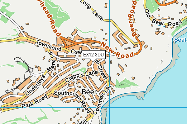 EX12 3DU map - OS VectorMap District (Ordnance Survey)