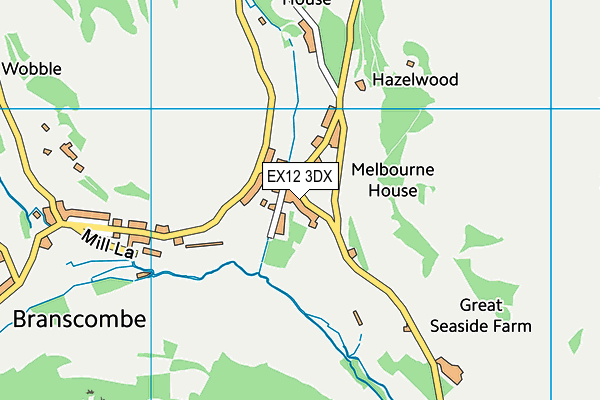 EX12 3DX map - OS VectorMap District (Ordnance Survey)