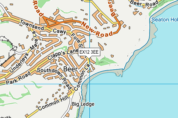 EX12 3EE map - OS VectorMap District (Ordnance Survey)