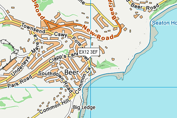 EX12 3EF map - OS VectorMap District (Ordnance Survey)
