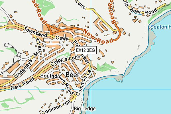 EX12 3EG map - OS VectorMap District (Ordnance Survey)