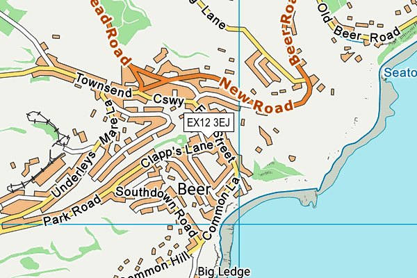 EX12 3EJ map - OS VectorMap District (Ordnance Survey)