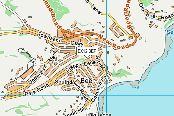 EX12 3EP map - OS VectorMap District (Ordnance Survey)