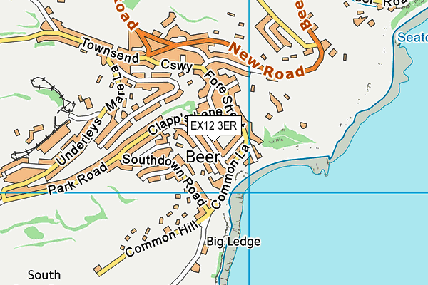 EX12 3ER map - OS VectorMap District (Ordnance Survey)