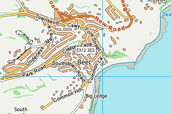EX12 3ES map - OS VectorMap District (Ordnance Survey)
