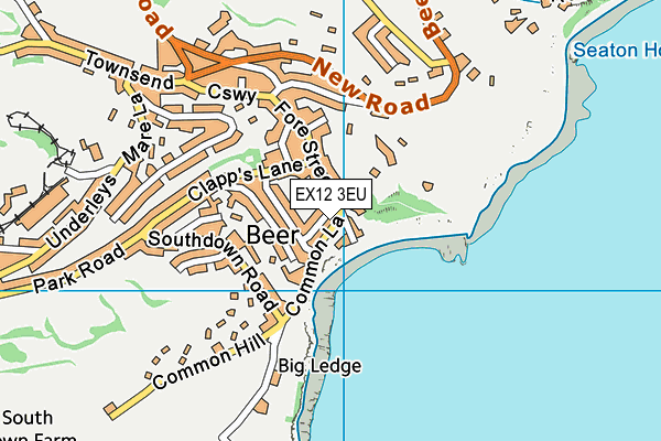 EX12 3EU map - OS VectorMap District (Ordnance Survey)