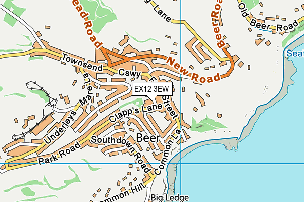 EX12 3EW map - OS VectorMap District (Ordnance Survey)