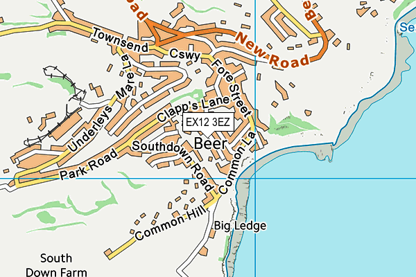EX12 3EZ map - OS VectorMap District (Ordnance Survey)
