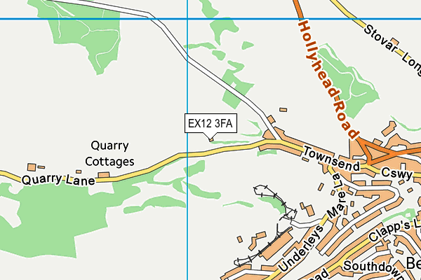 EX12 3FA map - OS VectorMap District (Ordnance Survey)