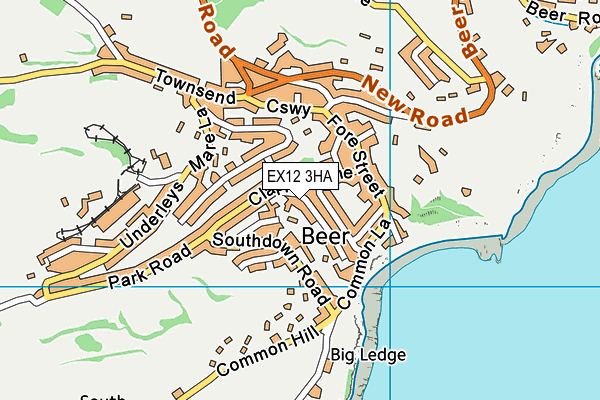 EX12 3HA map - OS VectorMap District (Ordnance Survey)