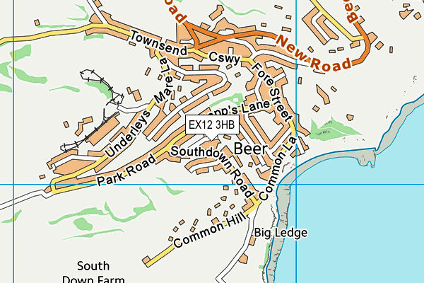 EX12 3HB map - OS VectorMap District (Ordnance Survey)