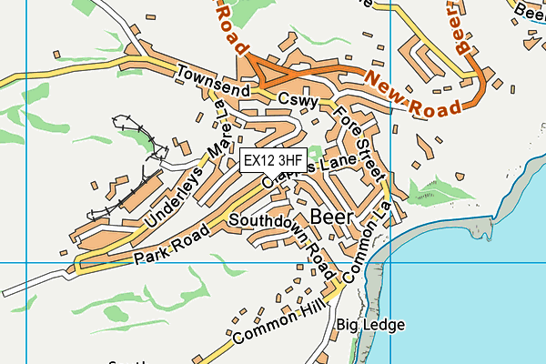 EX12 3HF map - OS VectorMap District (Ordnance Survey)