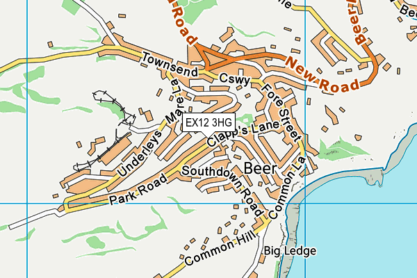 EX12 3HG map - OS VectorMap District (Ordnance Survey)