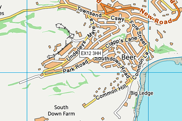 EX12 3HH map - OS VectorMap District (Ordnance Survey)