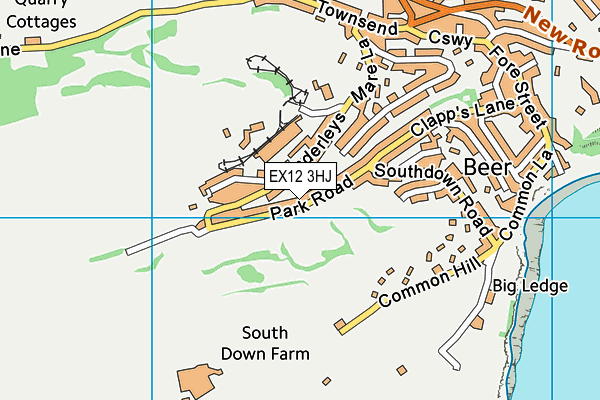 EX12 3HJ map - OS VectorMap District (Ordnance Survey)