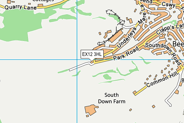 EX12 3HL map - OS VectorMap District (Ordnance Survey)