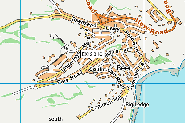 EX12 3HQ map - OS VectorMap District (Ordnance Survey)
