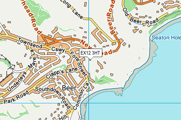 EX12 3HT map - OS VectorMap District (Ordnance Survey)