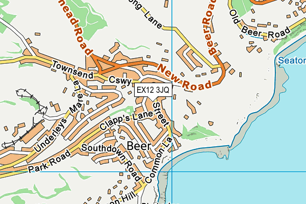 EX12 3JQ map - OS VectorMap District (Ordnance Survey)