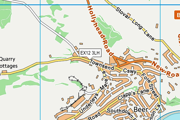 EX12 3LH map - OS VectorMap District (Ordnance Survey)