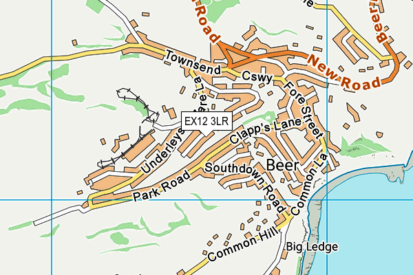 EX12 3LR map - OS VectorMap District (Ordnance Survey)