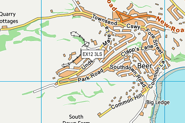 EX12 3LS map - OS VectorMap District (Ordnance Survey)