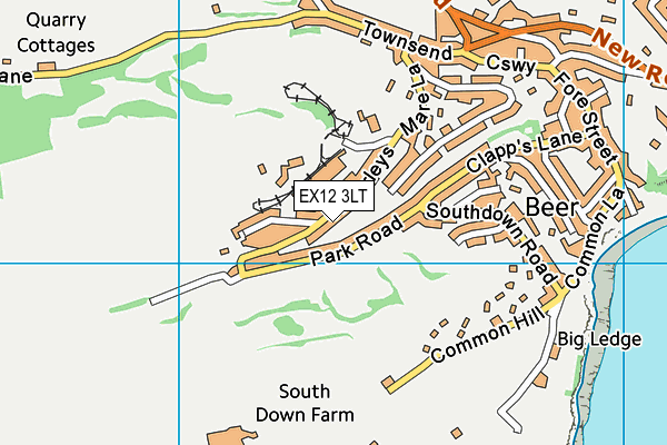 EX12 3LT map - OS VectorMap District (Ordnance Survey)