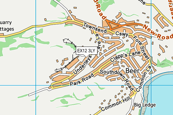 EX12 3LY map - OS VectorMap District (Ordnance Survey)