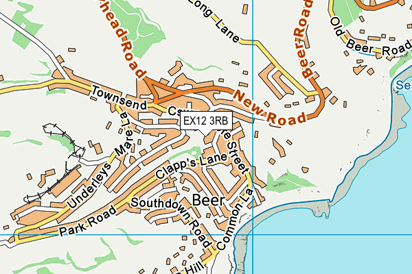 EX12 3RB map - OS VectorMap District (Ordnance Survey)