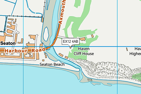 EX12 4AB map - OS VectorMap District (Ordnance Survey)