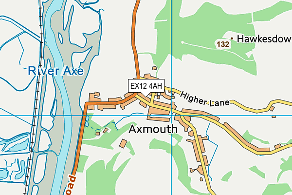 EX12 4AH map - OS VectorMap District (Ordnance Survey)