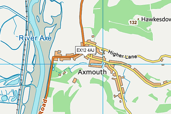 EX12 4AJ map - OS VectorMap District (Ordnance Survey)