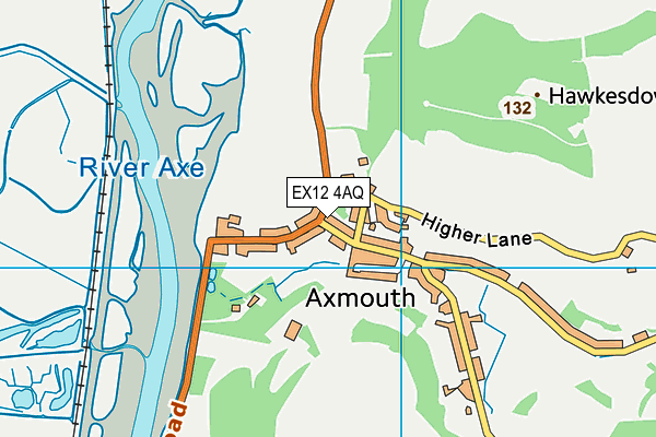 EX12 4AQ map - OS VectorMap District (Ordnance Survey)