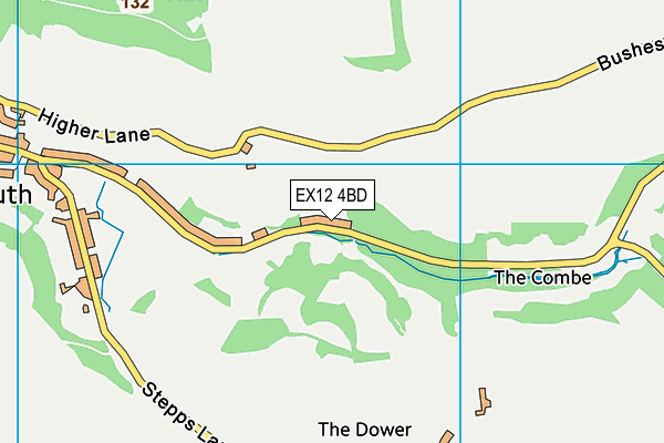 EX12 4BD map - OS VectorMap District (Ordnance Survey)