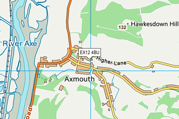 EX12 4BU map - OS VectorMap District (Ordnance Survey)