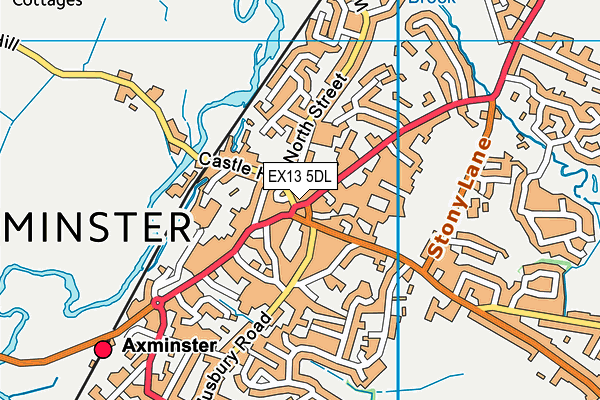 EX13 5DL map - OS VectorMap District (Ordnance Survey)