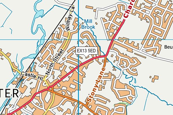 EX13 5ED map - OS VectorMap District (Ordnance Survey)