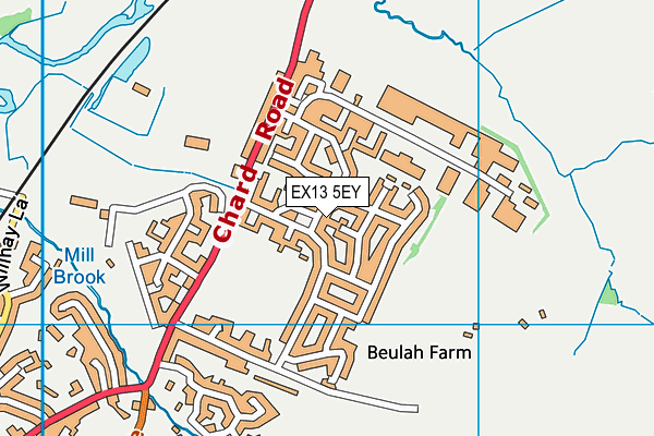 EX13 5EY map - OS VectorMap District (Ordnance Survey)