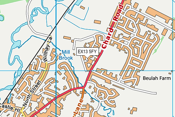 EX13 5FY map - OS VectorMap District (Ordnance Survey)