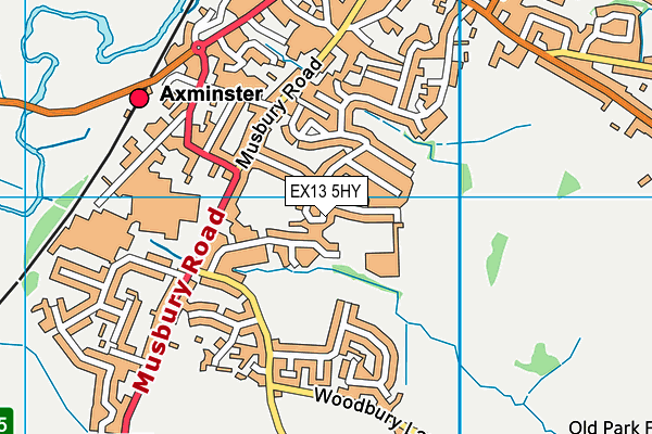 EX13 5HY map - OS VectorMap District (Ordnance Survey)