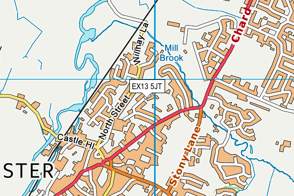 EX13 5JT map - OS VectorMap District (Ordnance Survey)