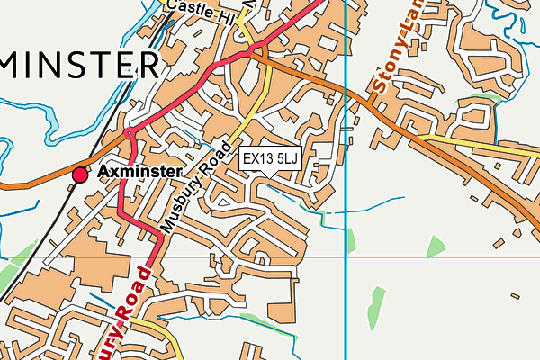 EX13 5LJ map - OS VectorMap District (Ordnance Survey)