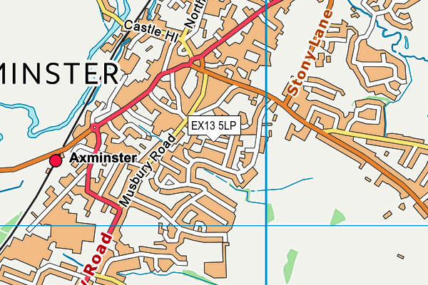 EX13 5LP map - OS VectorMap District (Ordnance Survey)