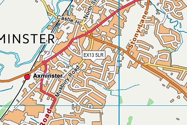 EX13 5LR map - OS VectorMap District (Ordnance Survey)