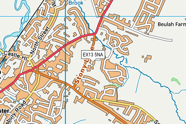 EX13 5NA map - OS VectorMap District (Ordnance Survey)
