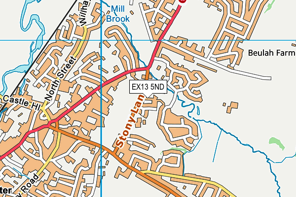 EX13 5ND map - OS VectorMap District (Ordnance Survey)